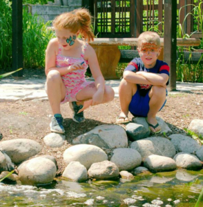 Kids looking at water